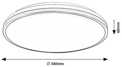 Rabalux 75058 - LED kúpeľňové stropné svietidlo SLAVA LED/18W/230V IP44 pr. 34 cm