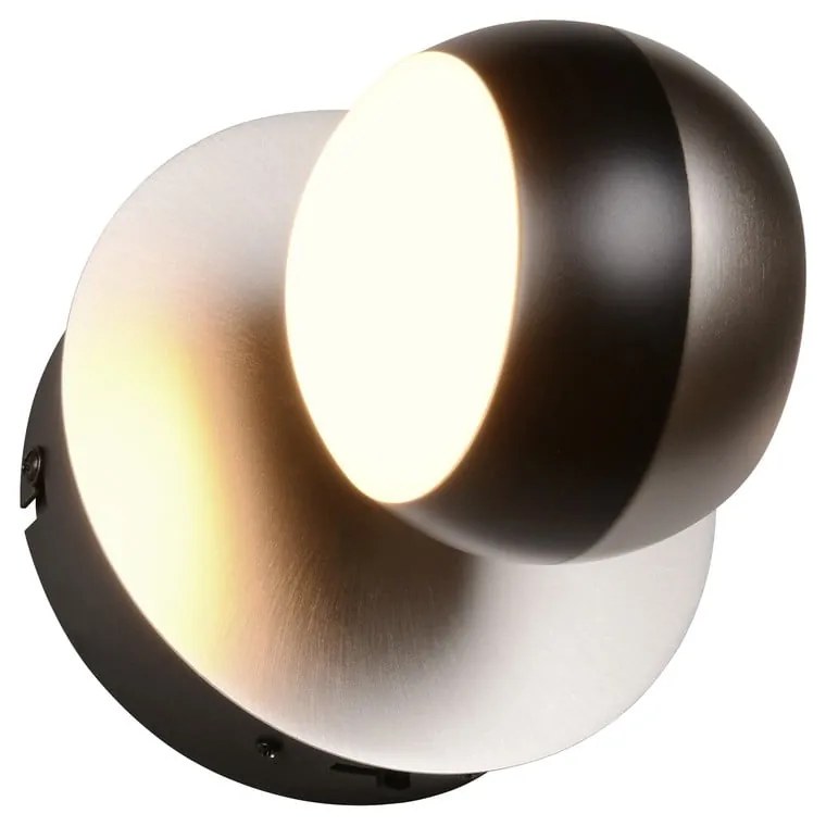 Čierne/v striebornej farbe LED nástenné svietidlo Orbit – Trio Select