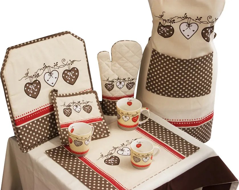 HOME ELEMENTS Hrnček porcelánový 500 ml, Srdiečka Množství: 4 ks