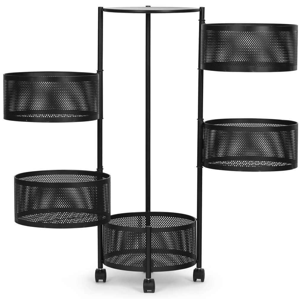 Kuchyňský vozík Eliane 87 cm černý