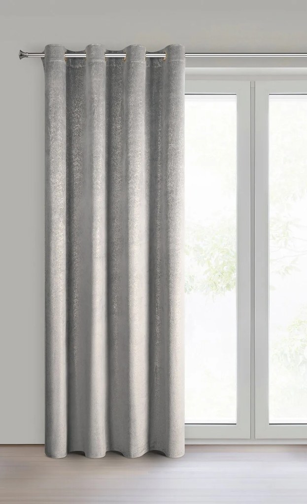 ZATEMŇOVACÍ ZÁVES NA KRÚŽKOCH BETHY 135X250 CM VZOROVANÁ