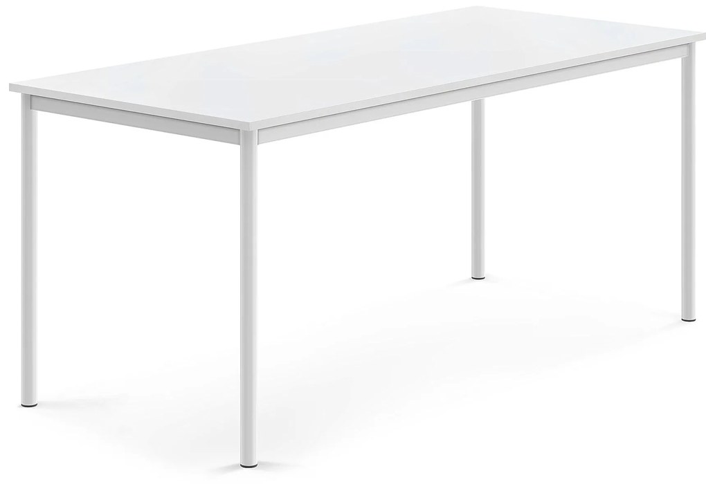 Stôl BORÅS, 1800x800x760 mm, laminát - biela, biela