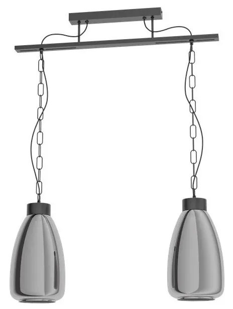Eglo 43395 - Luster na reťazi BRICKFIELD 2xE27/40W/230V