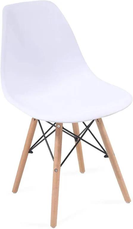 Sada stoličiek s plastovým sedadlom, 2 ks, biele