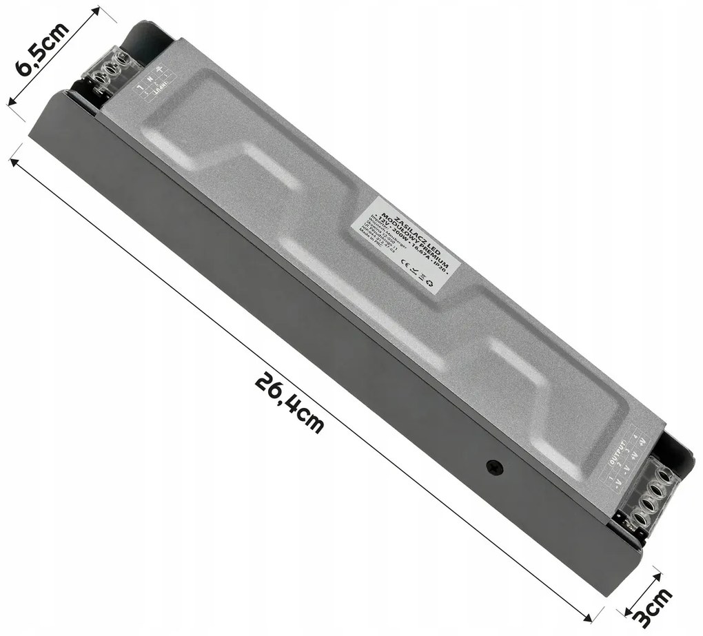 BERGE Prémiový modulárny LED zdroj 12V - 200W - 16A - IP20