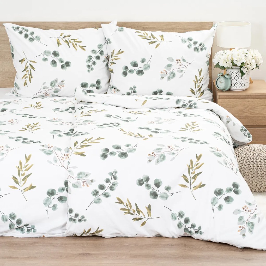 4Home Bavlnené obliečky Eukalyptus, 135 x 200 cm, 80 x 80 cm