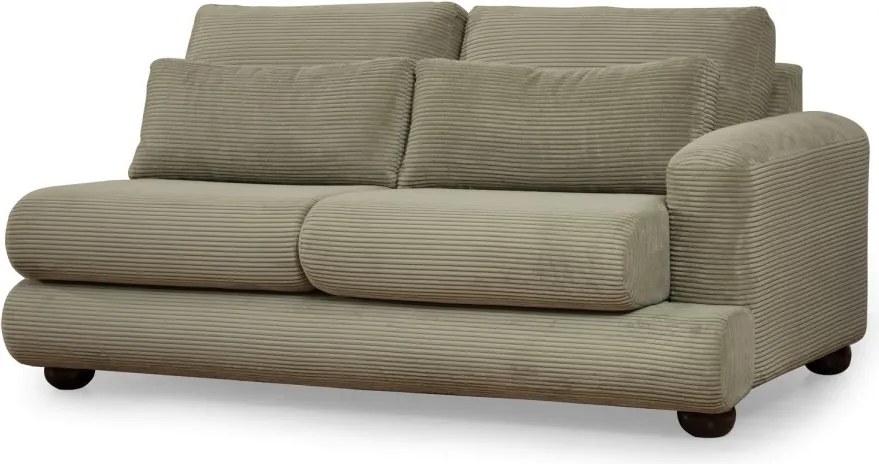 Čtyřmístná pohovka River 330 cm levá zelená