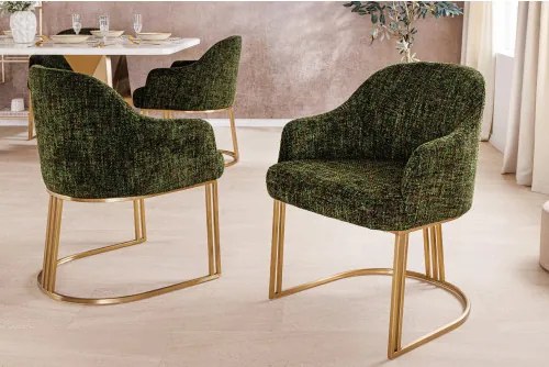 Stolička 45928 Art Living Látka Chenille Zelená - Komfort-nábytok