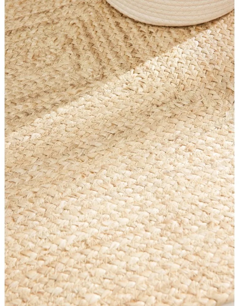 Obojstranný/ručne tkaný jutový koberec vo svetloprírodnej farbe 80x150 cm Sharmila Natural White – Hanse Home