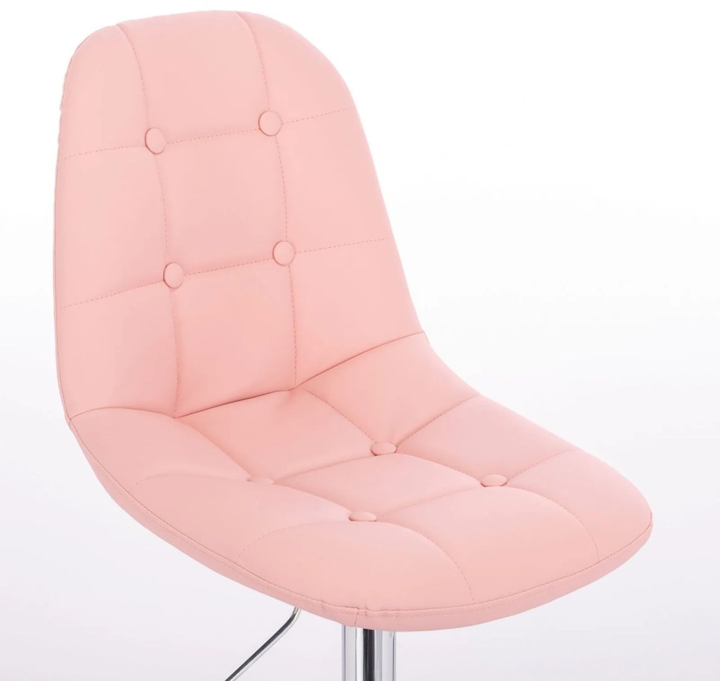 LuxuryForm DESIGN Barová stolička SAMSON na zlatom tanieri - ružová