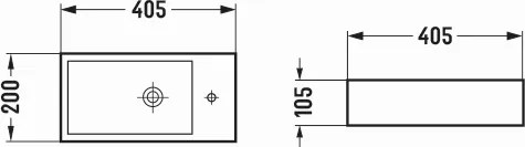 Mexen INEZ UMÝVADLO, 40x20 cm, čierna, 21484085L