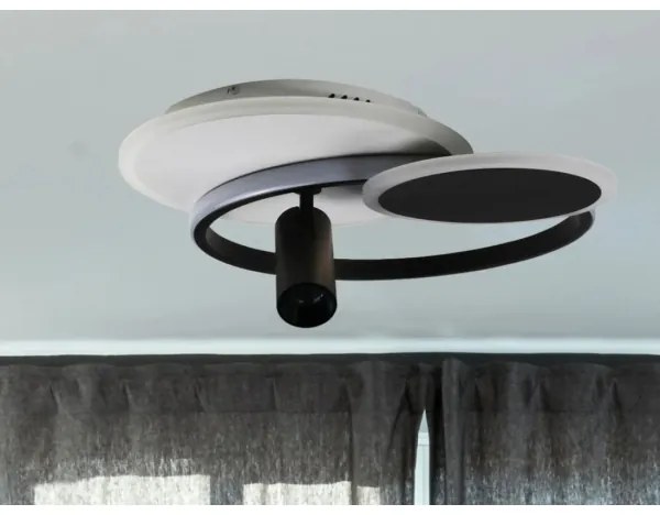 LED Stmievateľné svietidlo LED/65W/230V 3000-6500K biela/čierna + diaľkové ovládanie