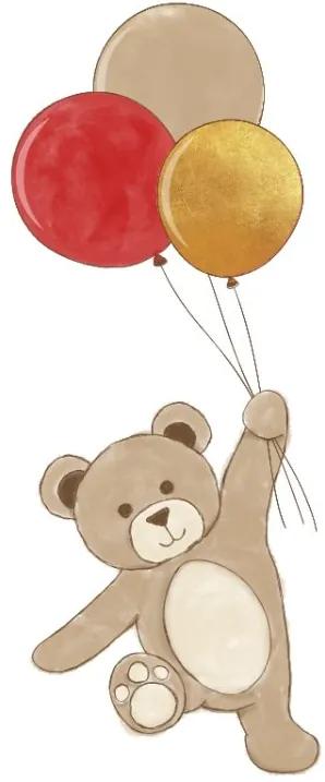 lovel.sk Nálepka na stenu Teddy - medvedík s balónikmi DK241