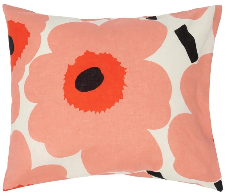 Obliečky Unikko 150x210 50x60, bavlnené, béžovo-oranžové