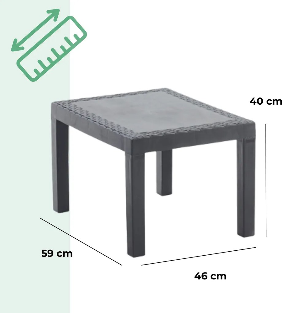 Záhradný set AKITA, 3-dielny, antracitová I.P.A.E-Progarden