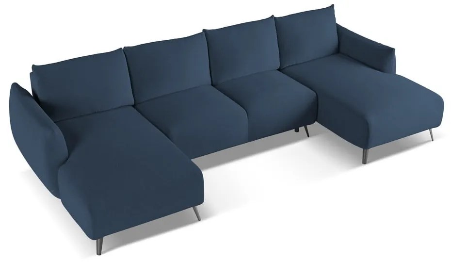 Modrá rohová pohovka Malie – Makamii