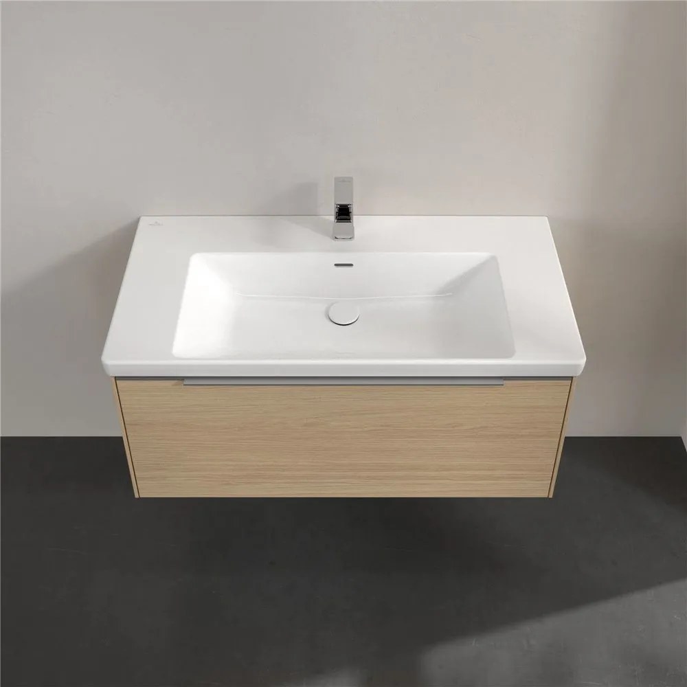 VILLEROY &amp; BOCH Subway 3.0 závesná skrinka pod umývadlo, 1 zásuvka, s LED osvetlením, 973 x 478 x 429 mm, Nordic Oak, C569L0VJ