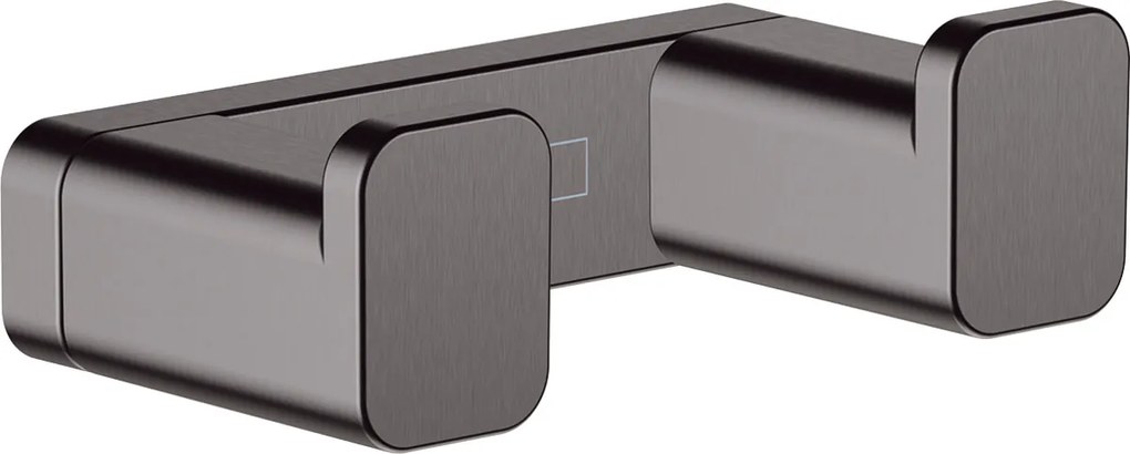 Hansgrohe AddStoris, dvojitý háčik, kartáčovaný čierny chróm, HAN-41755340