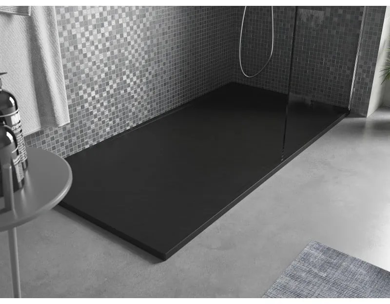 Mexen Amon, SMC obdĺžniková sprchová vanička 180 x 80 cm, čierna, 4F708018