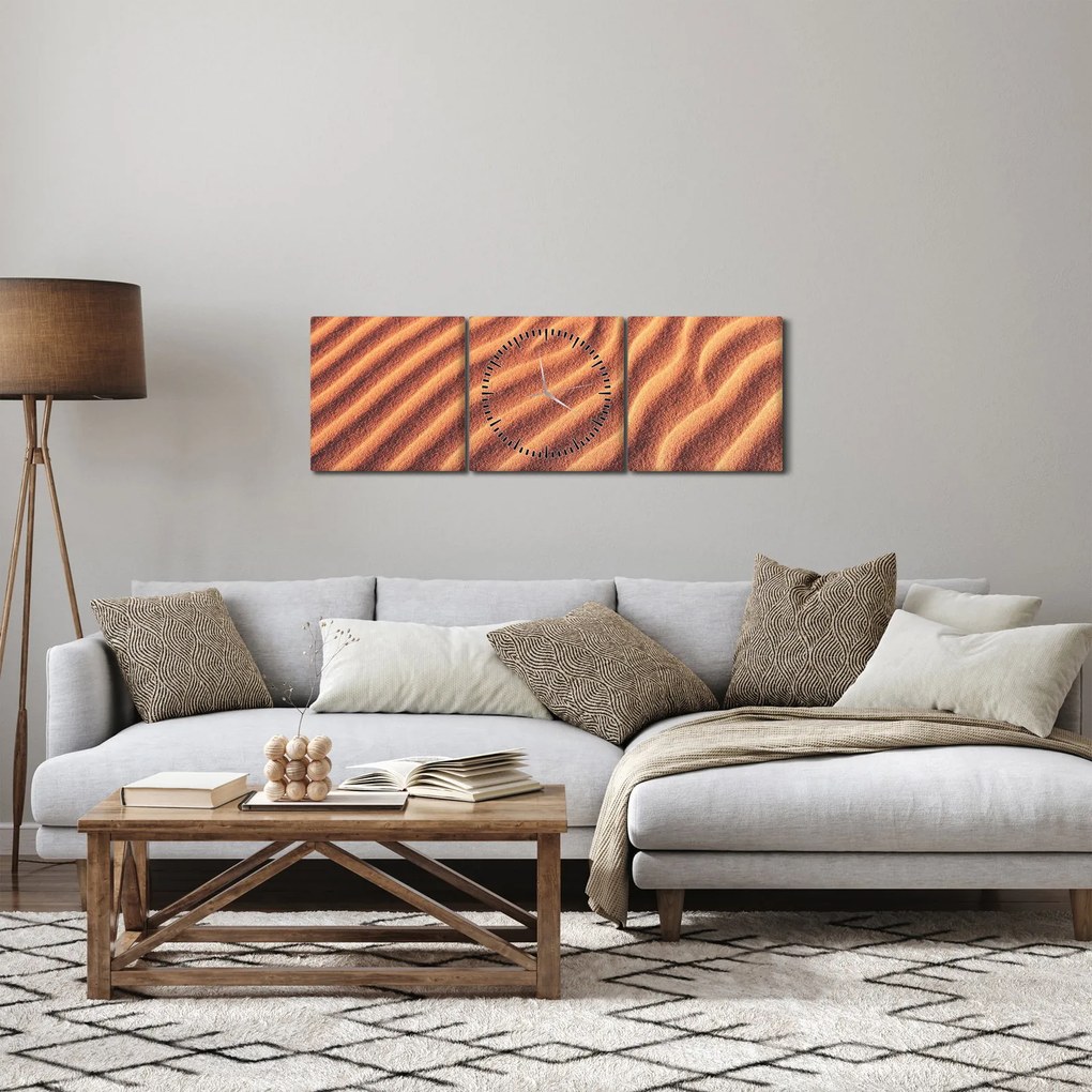 Obraz púšte (s hodinami) (90x30 cm)