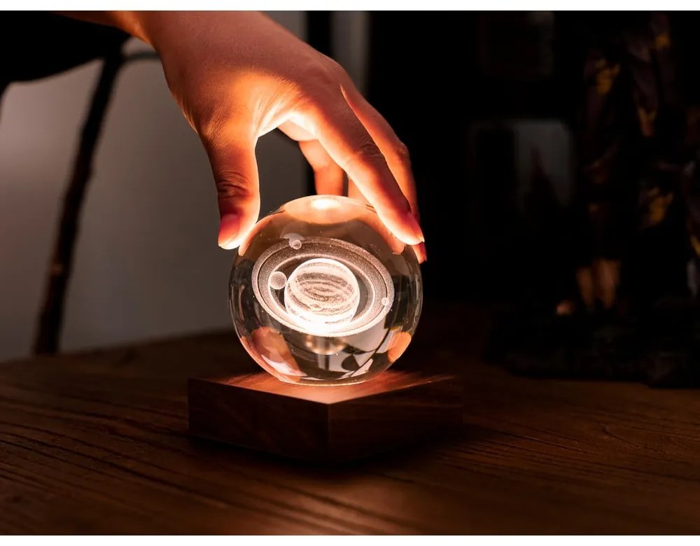 Tmavohnedá svetelná dekorácia na USB Amber – Gingko