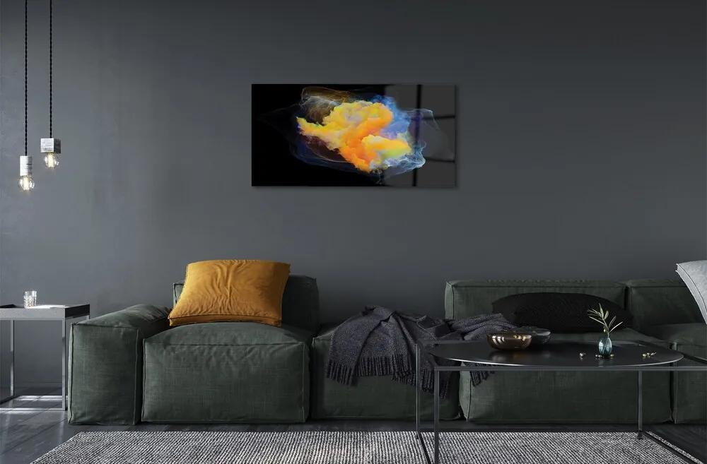 Sklenený obraz farebné fraktály 125x50 cm