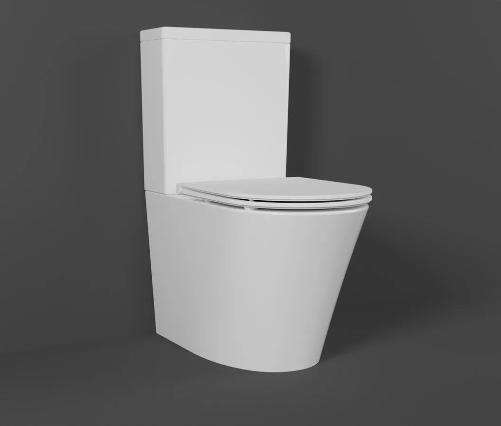 Bruckner Bruckner, DARIO RIMLESS WC kombi misa s nádržkou, spodný/zadný odpad, biela, 201.428.4