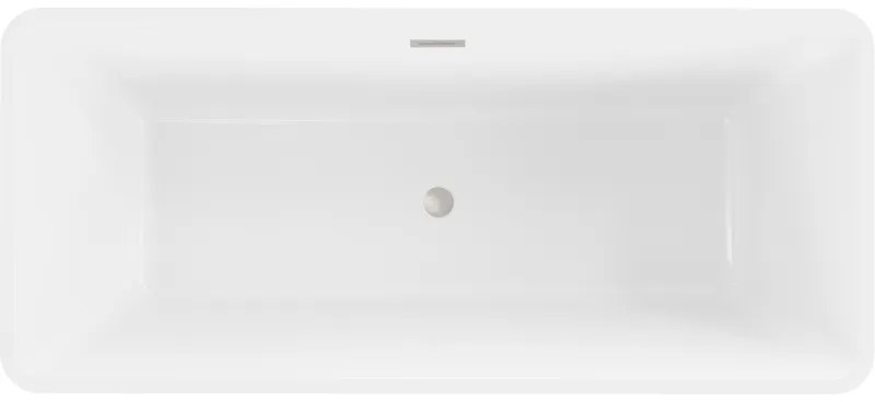 Mexen Tonia, voľne stojaca vaňa 170 x 75 cm, biela, brúsená oceľ prepad, 52171707500-97