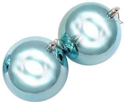 DECOLED Plastová guľa, 20 cm, svetlomodrá, lesklá