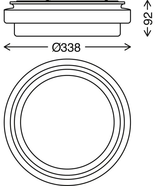 Briloner 3459-015 - LED Stropné svietidlo CAKE LED/18W/230V