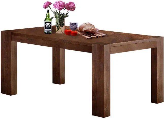 Jedálenský stôl Asiha, 160 cm, hnedá