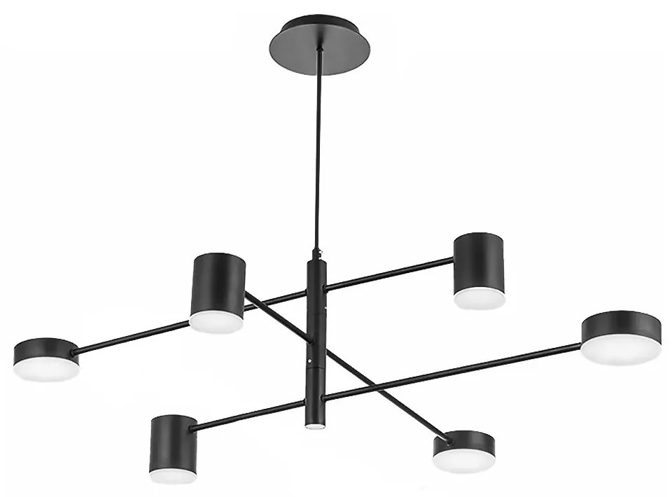 Toolight, LED stropné svietidlo 6x5W APP597-6C, čierna, OSW-08565