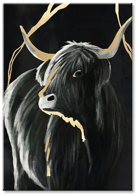 Obrazy na plátne - PREMIUM ART – Čierny býk | rôzne rozmery