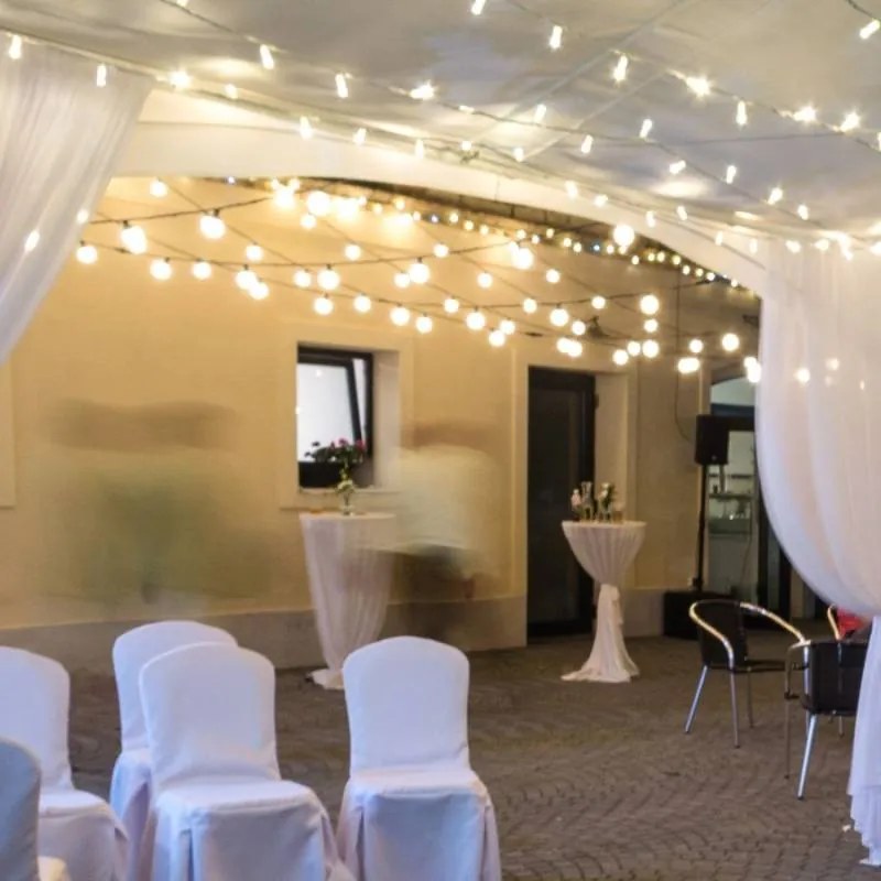 DECOLED Párty osvetlenie 5 m, 10 teplých bielych LED diód, IP67