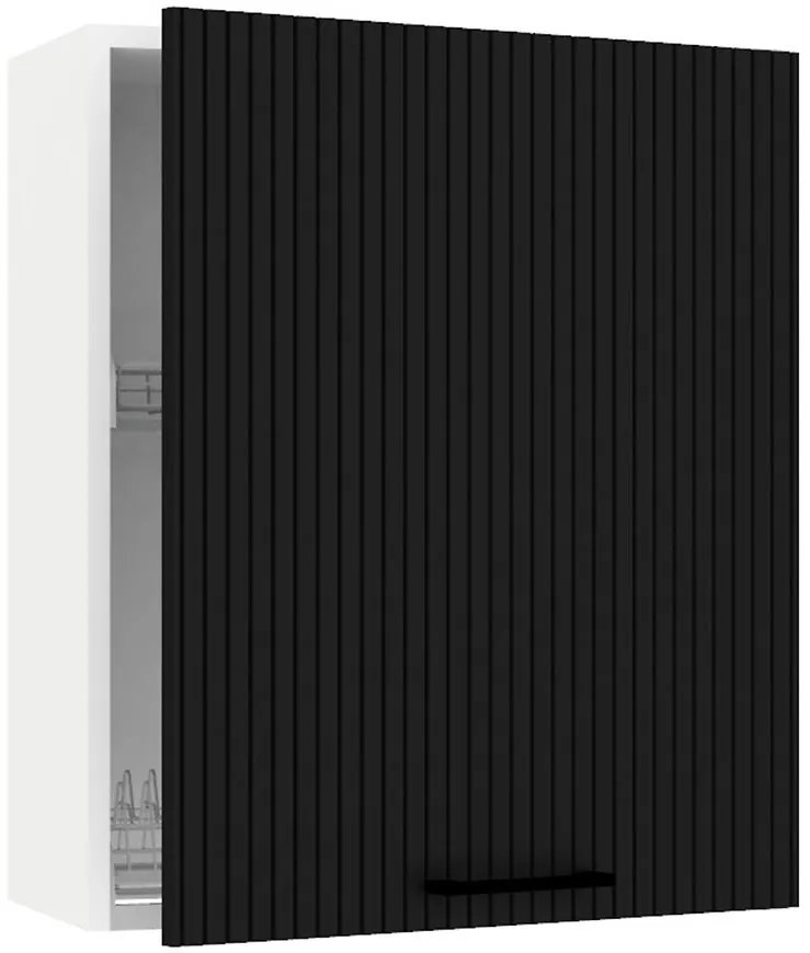 Skrinka do kuchyne Kate w60su alu čierny hrášok