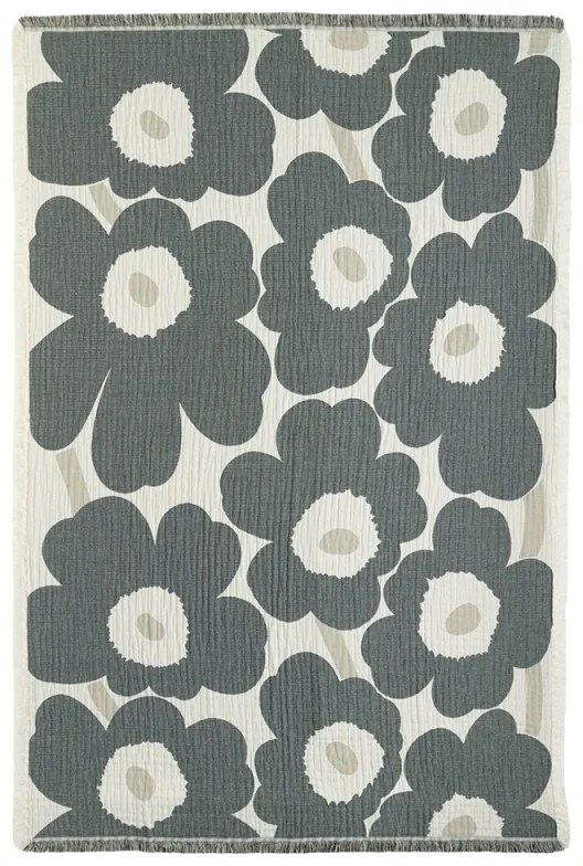 Deka Unikko 150x220, sivo-biela