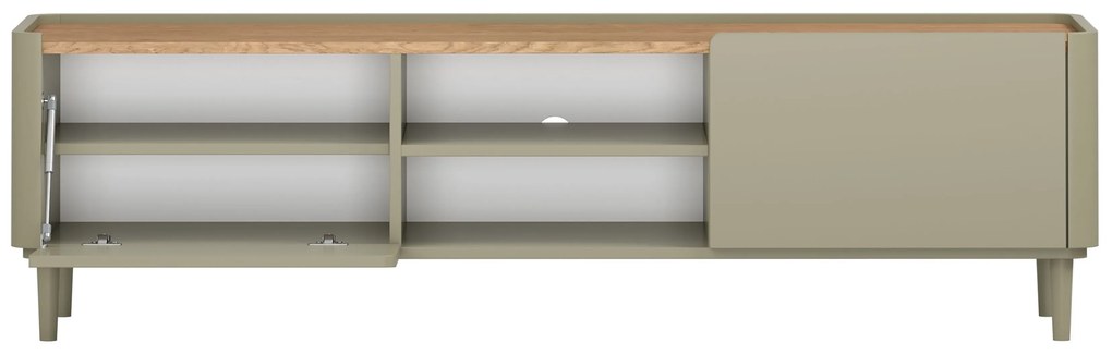TV skrinka Elivo 170 cm na nožičkách - eukalyptus / dub baltic dune