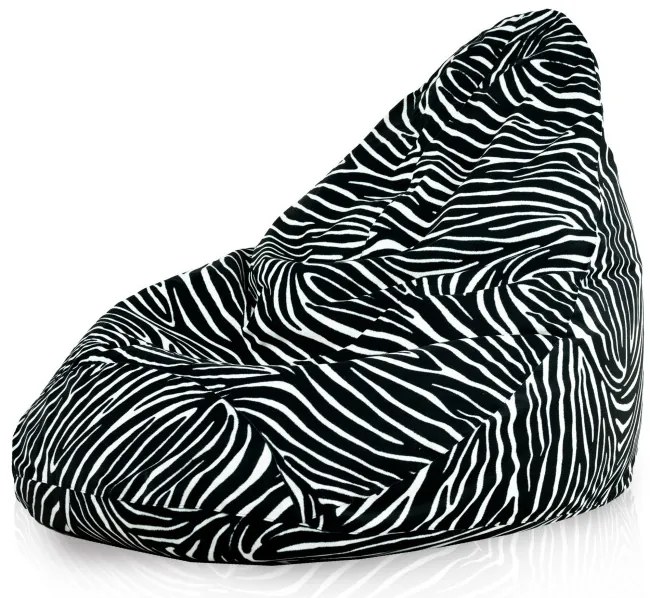 Sedací vak DROP XXL zebra