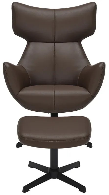 Kreslo VOGUE otočné o 360° hnedá