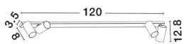 Minimalistické bodové svietidlo Oso 4 Čierna