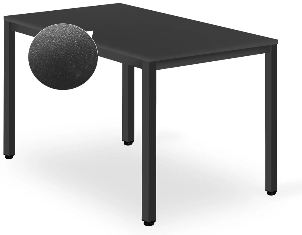 Dekorstudio Jedálenský stôl TESSA 120cm x 60cm - čierny/čierne nohy
