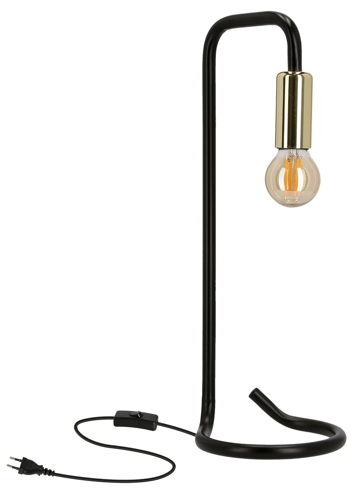 Candellux HERA Stolná lampa black golden 1X40W E14 41-80073