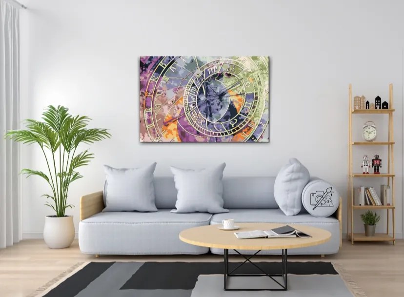 Gario Maľovanie podľa čísel Farebný orloj Rozmery: 100 x 80 cm, Rámovanie: S vnútorným rámom