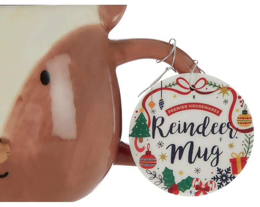 Hnedý porcelánový hrnček 500 ml Rudy – Premier Housewares