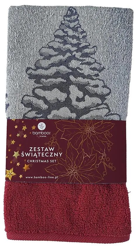 Kuchynská vianočná sada 8 šedá 2 ks