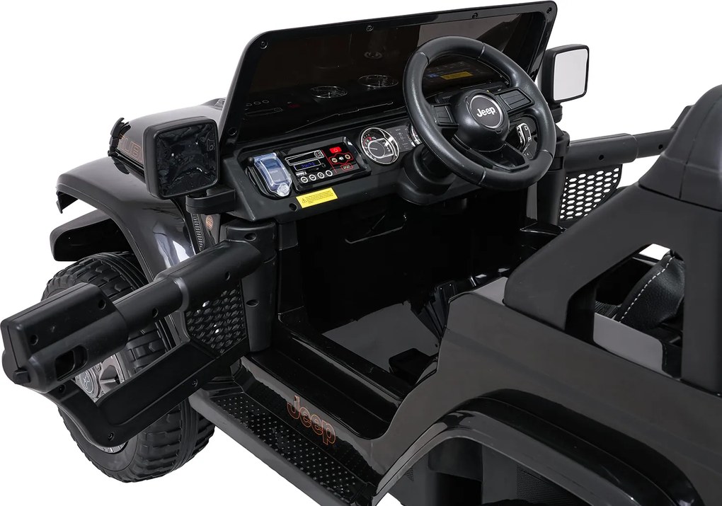 Ramiz Jeep Wrangler Rubicon LIFT elektrické autíčko pre deti čierne