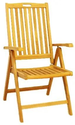 DIVERO skladacie stoličky z teakového dreva, 2 kusy