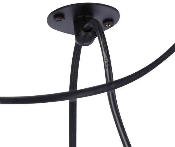 Luster na lanku ASSAM 3xE27/60W/230V čierna