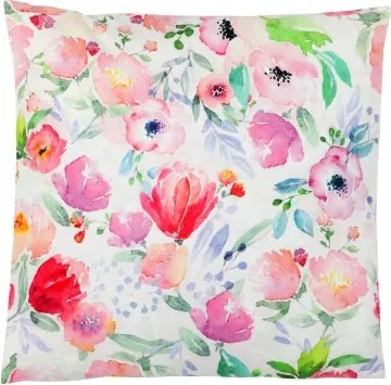 Dekoračný vankúš Akvarel kvety 45x45 cm, zamat%