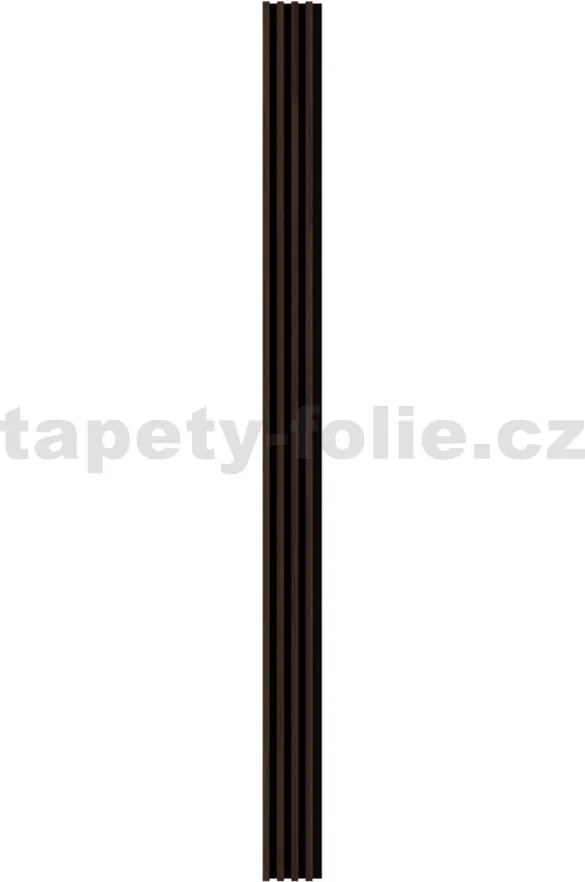 Akustické dekoračné panely MAXI, dub tmavý 3D lamely na filcovom podklade, rozmer 270 x 17,7 cm, IMPOL TRADE